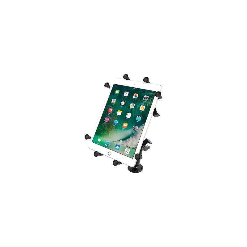 RAM Flat Surface Mount with LONG Double Socket Arm & Universal X-Grip Cradle for 10″ Large Tablets Holiday Sale