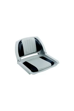 Certified Wise WD139LS012 Deluxe Molded Plastic Fold-Down Seat w/Cushions, Gray/ Charcoal Cushion