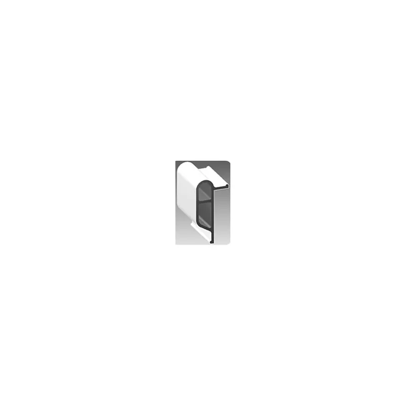 Top Rated White, Small Double Molded Vinyl Dock Edging. 10' Coil
