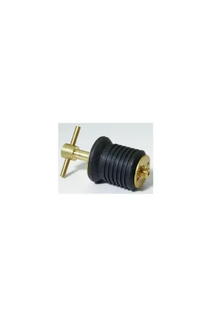 Attwood 1″ Drain Plug with Brass T-Handle w/o Chain Certified