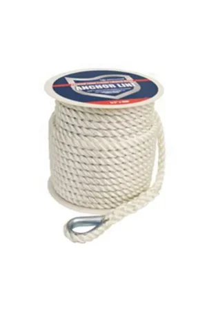 1/2X100 ANCHOR LINE WHT High Quality