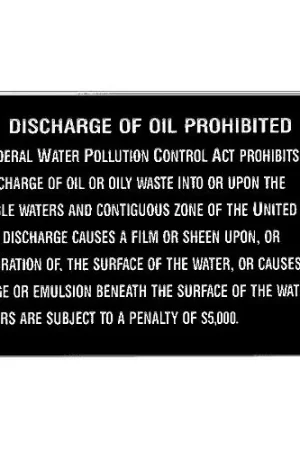 Authentic Oil Discharge Plaque