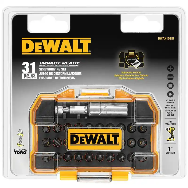 Limited Offer DEWALT DWAX101IR Screwdriver Bit Set, 31-Piece, Black Oxide