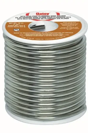 Oatey 20973 Wire Solder, 1 lb, Solid, Silver, 430 to 460 deg F Melting Point Cheap
