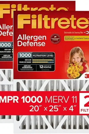 Best Seller Filtrete NADP03-2PK-2 Air Filter, 25 in L, 20 in W, 11 MERV, 1000 MPR, Cardboard Frame