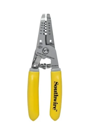 Clearance Southwire S1018STR Compact Wire Stripper, 10 to 18 AWG Solid, 12 to 20 AWG Stranded Stripping, 6 in OAL, Plastic Handle