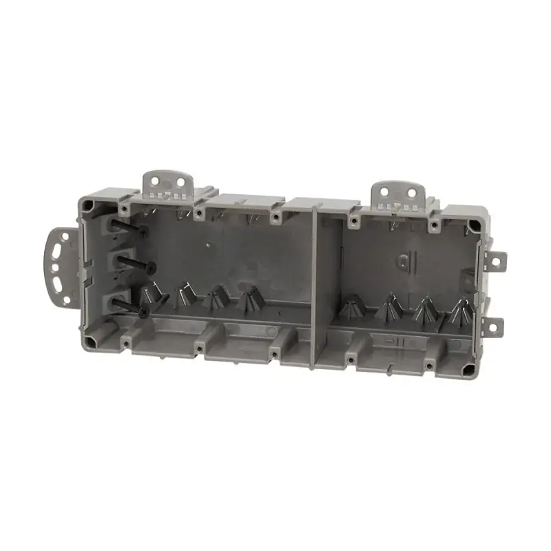 Madison Electric MSBMMT5G Multi-Mount Box, 3-1/2 in L, 9.52 in W, 5-Gang, Polycarbonate, Gray Same Day Shipping