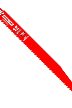 Diablo DS1212BW25 Reciprocating Saw Blade, Bi-Metal, Applicable Materials: Clean Wood, 1 in W, 12 in L, 6, 12 TPI, 25/PK Markdown