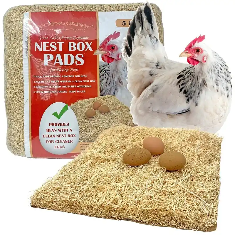 Exclusive Offer Pecking Order 9306 Nest Box Pads, 13 in H, 13 in W, Wood Fiber