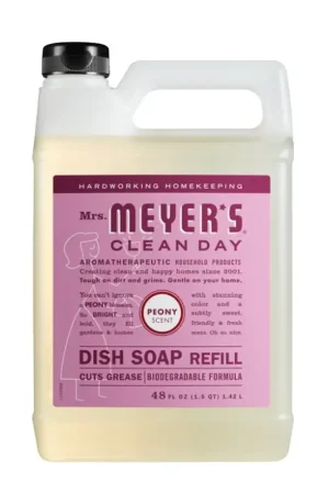 Mrs. Meyer's Clean Day 11408 Dish Soap, 48 fl-oz Bottle, Liquid, Peony, Colorless Price Drop