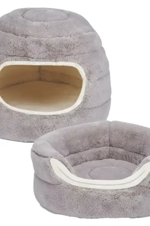 Professional Grade Slumber Pet ZW9087 11 Cuddler Bed, 16 in L, Polyester Cover, Gray, Machine Wash Cold on Gentle Cycle, Tumble Dry Low