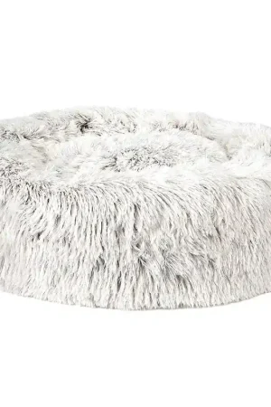 Save Now Slumber Pet ZW1652 48 11 Plush Cuddler Bed, 48 in L, 11 in W, Round, Bumper Style Pattern, Polyester Cover, Cream