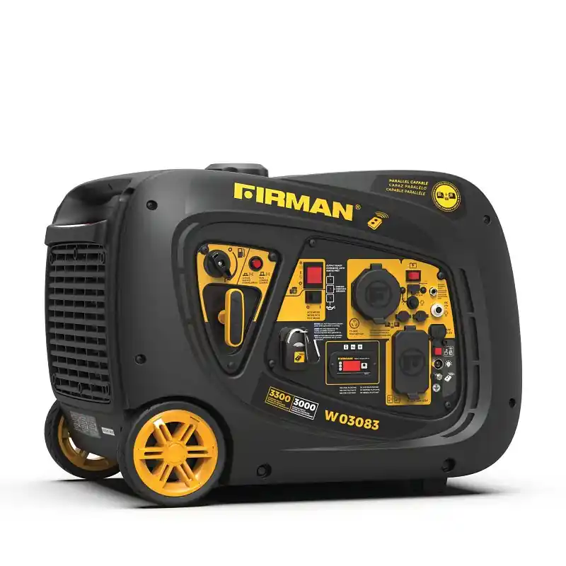 Firman Whisper Series W03083 Inverter Generator, 20 to 30 A, 120 VAC, Gasoline, 1.8 gal Tank, 10 hr Run Time Buy Online