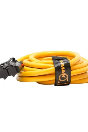 Last Chance Firman Accessories Series 1120 Power Cord with Storage Strap, 10 ga Wire, 25 ft L, Plastic Sheath, Yellow Sheath