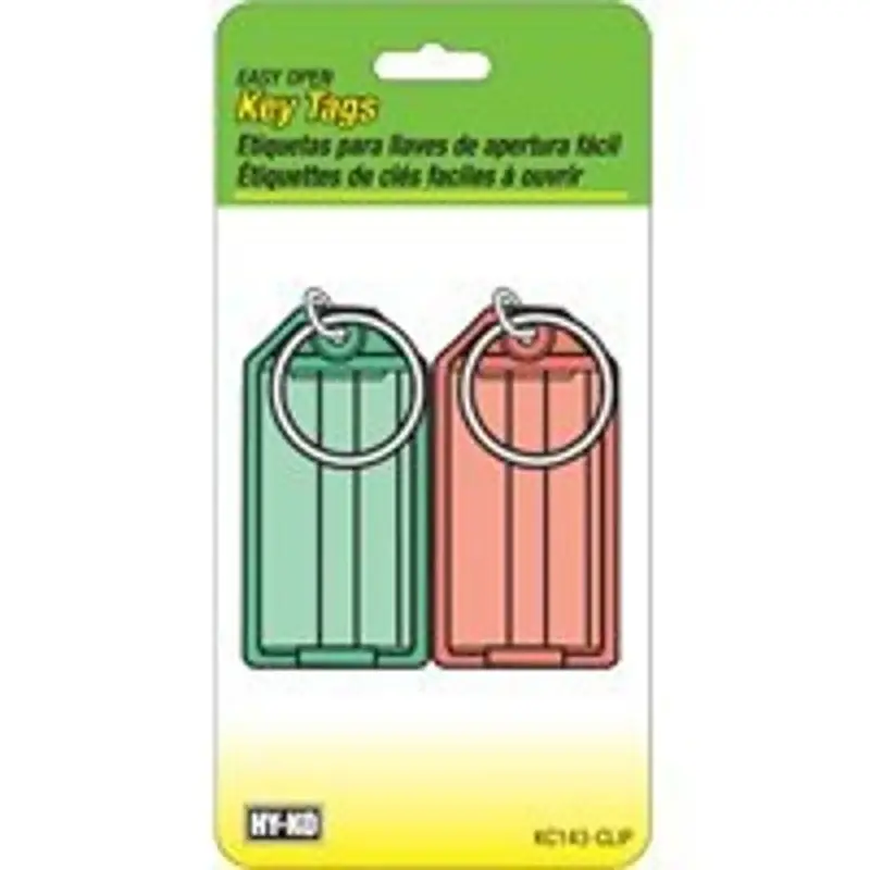 Hy-Ko KC143-CLIP Key Tag, 5-1/2 x 2-3/4 x 1/4 in Dimensions, Plastic, 2/PK, Pack of 12 Best Price