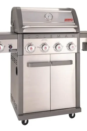 Clearance Coleman Revolution Series RV-401BBQ Barbecue Grill, 50,000 Btu/hr BTU, Liquid Propane, 4-Burner