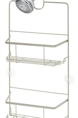 iDESIGN Everett 23855 Shower Caddy, 10.1 in OAL, 3.88 in OAW, Metal, Satin, Pack of 4 Price Drop
