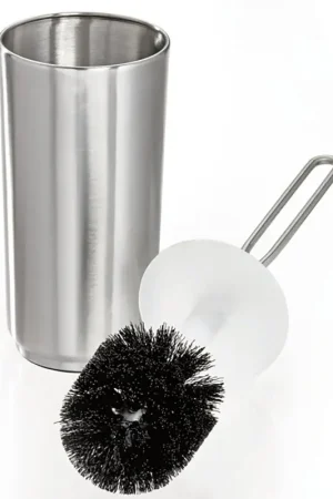 While Supplies Last iDESIGN 28230 Brush and Holder, Polypropylene Bristle, Steel Holder, Silver Holder, Pack of 4