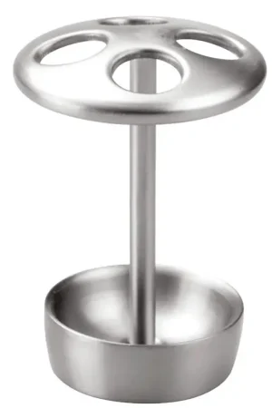 Trusted Brand iDESIGN 22060 Toothbrush Holder, Stainless Steel, Brushed Silver, Free-Standing Mounting, Pack of 6