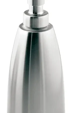 iDESIGN 21760 Soap Dispenser, 475 mL, Plastic/Stainless Steel, Silver, Brushed, Pump, Pack of 6 Today Only