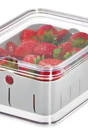 iDESIGN Crisp Produce 71643 Storage Bin, 8.32 in L, 6.32 in W, 3.76 in H, Plastic, Gray, Pack of 6 Buy Direct