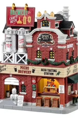 Lemax 35034 Derby & Sons Brewing Co., Pack of 4 Next Day Delivery