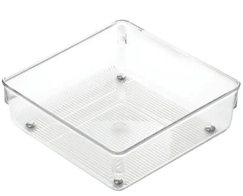 Big Sale iDESIGN LINUS 52630 Drawer Organizer, Plastic, Clear, 6 in OAL, 2 in OAH, 6 in OAW, Pack of 6