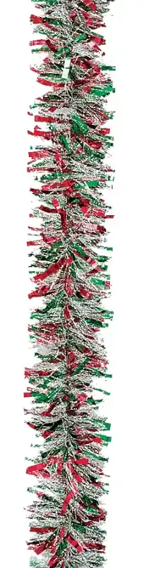 Clearance Holidaytrims 3583433 Deluxe Deco Garland, 10 ft L, Green/Red/Snow, Pack of 12