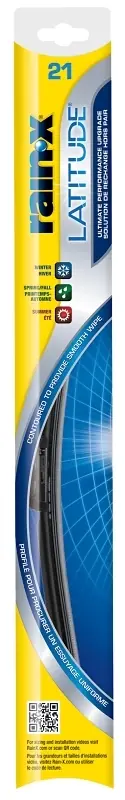 Rain-X Latitude 99821 Wiper Blade, Contoured Blade, 21 in L Blade, Metal/Rubber Price Drop
