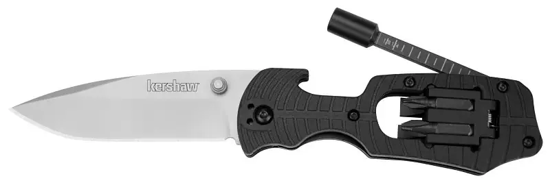 Kershaw Select Fire Series 1920 Pocket Knife, 3.4 in L Blade, Steel Blade, Black Handle, Pack of 1 Low Price