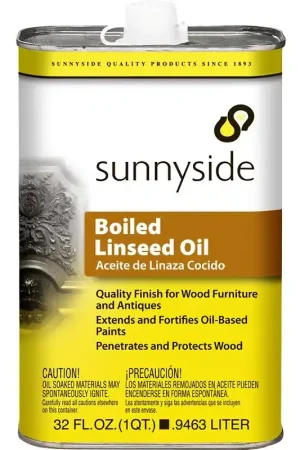 Must Have Sunnyside 87232 Boiled Linseed Oil, Clear Amber, Liquid, 1 qt, Can