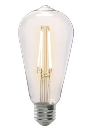 Feit Electric ST19/CL/VG/LED/2 LED Light Bulb, ST19 Lamp, 60 W Equivalent, E26 Medium Lamp Base, Dimmable, Amber/Clear Low Price