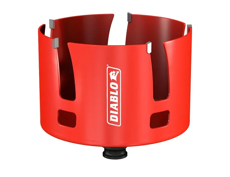 Diablo Demo Demon DHS4000CTR Hole Saw, 4 in Dia, 2-3/8 in D Cutting, 1-5/8 in Arbor, Carbide Cutting Edge Free Returns