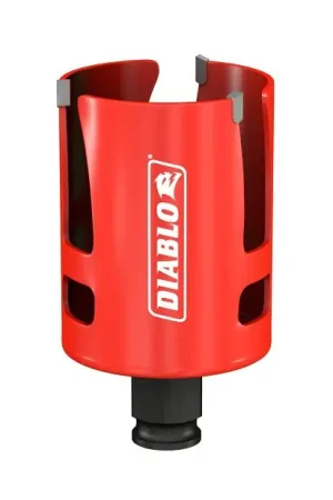 Last Chance Diablo Demo Demon DHS2125CTR Hole Saw, 2-1/8 in Dia, 2-3/8 in D Cutting, 1-5/8 in Arbor, Carbide Cutting Edge