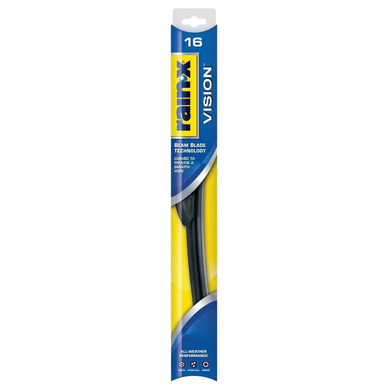 Rain-X Vision 810016 Wiper Blade, 16 in, Beam Blade, 16 in L Blade, Rubber/Steel Hassle-Free Returns