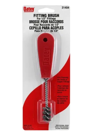 Deal Oatey 31404 Fitting Brush, 1/2 in W Brush, 2 in L Brush, HCS Bristle, Plastic Handle