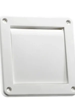 Budget Lambro 1422W Single-Flap Exhaust Vent, 4 in W, Plastic, White