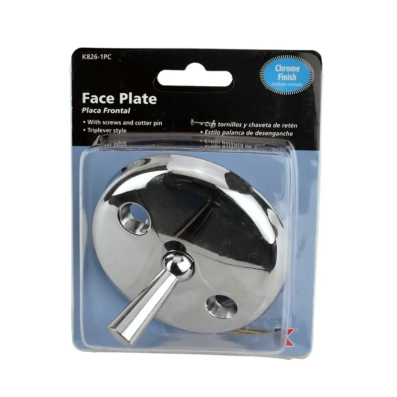 Weekend Sale Keeney K826-1PC Trip Lever Face Plate, Metal, Polished Chrome