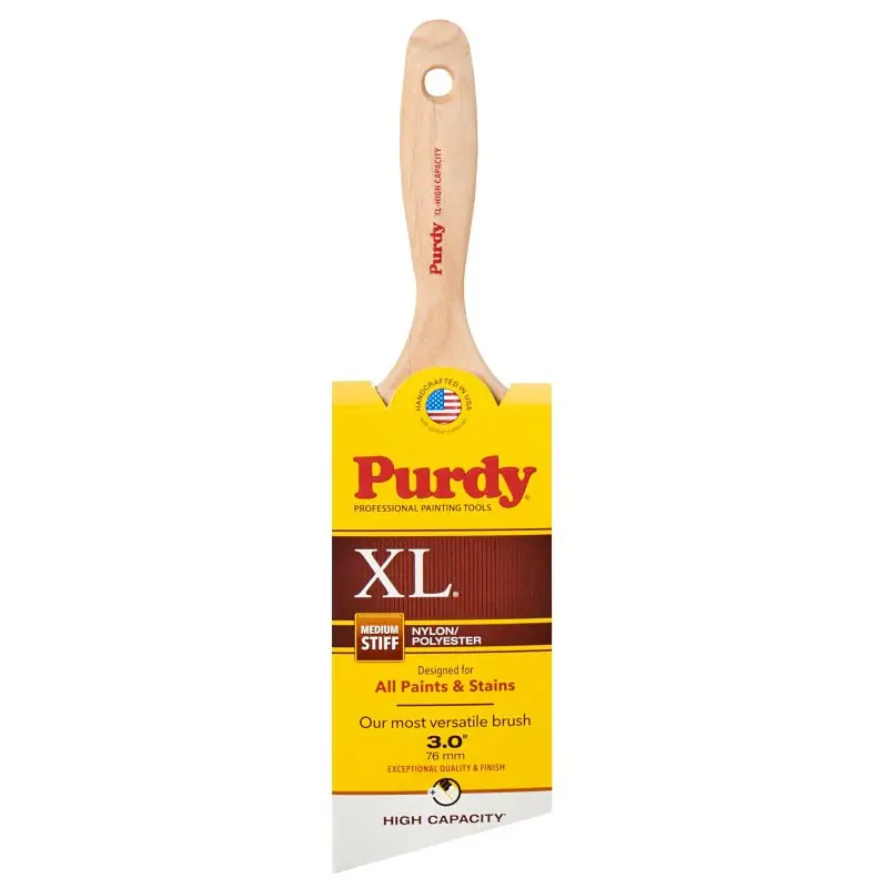 Reduced Price Purdy XL 144424430 Paint Brush, 3 in W, Angular Trim Brush, Nylon/Polyester Bristle, Beavertail Handle