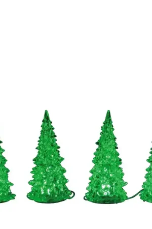 Lemax 94518 Christmas Decor, 4.72 in H, Tree, Plastic, Crystal, LED, Pack of 9 Hot Deal