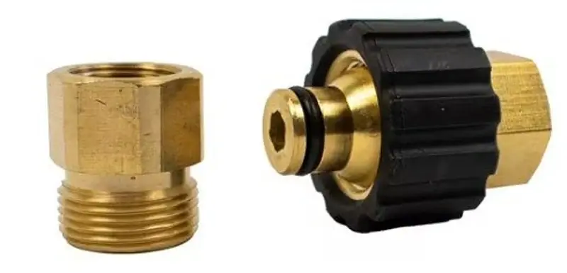 Forney 75111 Pressure Washer Connector Set, 3/8 in x M22 Connection, FNPT, Brass Buy Today