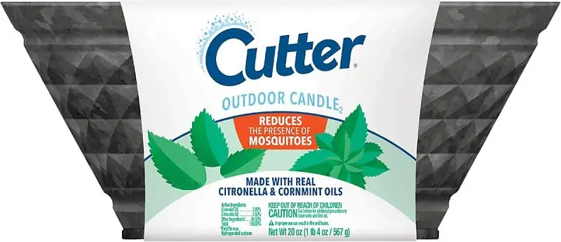 Cutter HG-97395 Candle, White, Citronella, Mint, 24 hr Burn Time, 20 oz Mega Sale