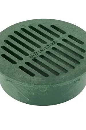 Grab Now NDS 50 Drop-In Grate, 6 in Dia, 6-3/4 in L, 6-3/4 in W, Round, HDPE, Green