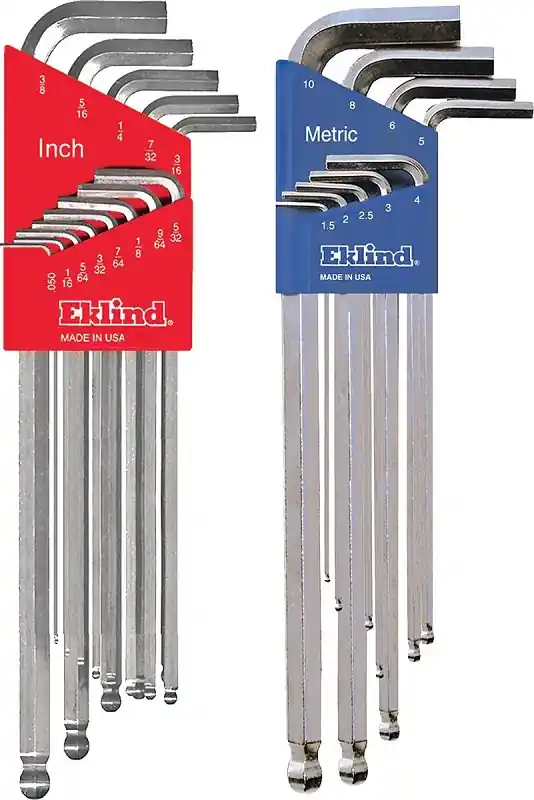 Eklind 17322 Ball End Hex Key Set, 22-Piece, Steel, Nickel-Plated Final Sale