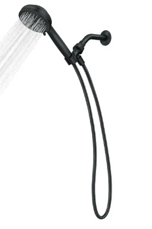 Trending Moen Hydro Energetix Series 200H0BL Handheld Shower, 1/2 in Connection, 1.75 gpm, 8-Spray Function, Plastic