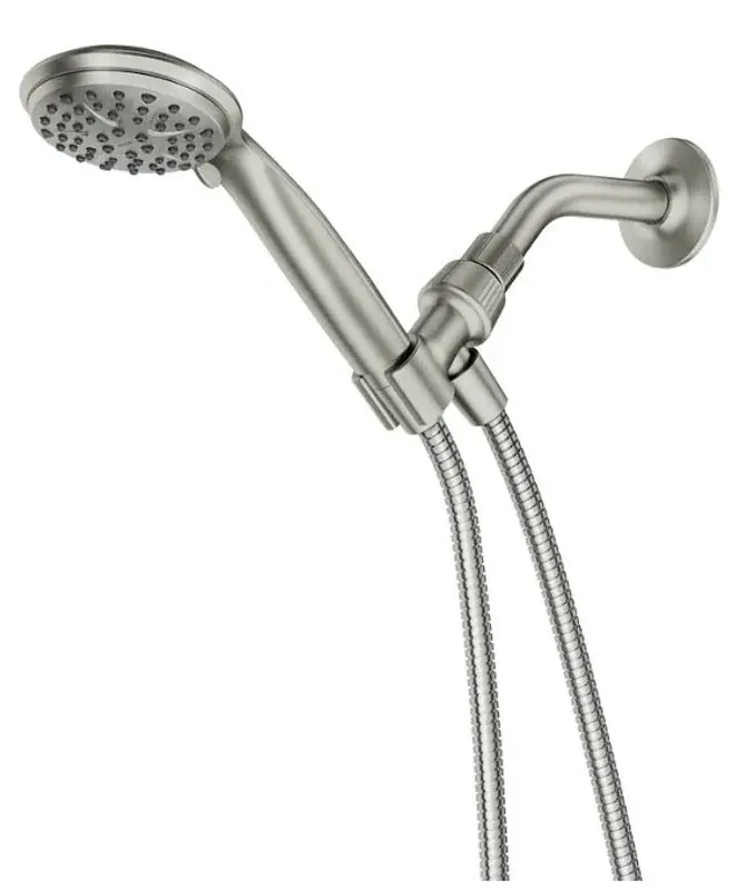 Budget Moen Attune Series 218H0SRN Handheld Shower, 1/2 in Connection, 1.75 gpm, 6-Spray Function, Plastic, Brushed Nickel