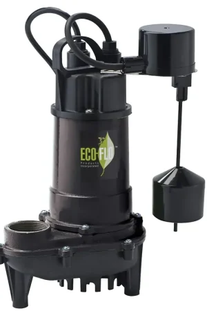 Last Chance Eco-Flo ECD50V Sump Pump, 8 A, 115 V, 0.5 hp, 1-1/2 in Outlet, 4400 gph