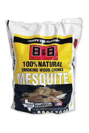 B & B Charcoal 00130 Series Smoking Chunk, Mesquite, Wood, 549 cu-in Same Day Shipping
