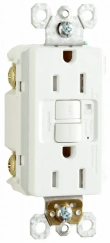 Legrand radiant Series 1597TRAWCCD4 GFCI Duplex Receptacle, Nylon, White, 2-Pole, 15 A, 125 VAC, NEMA: 5-15R Secure Checkout