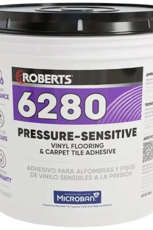 Buy Direct Roberts R6280-4 Flooring Adhesive, Paste, Very Mild, Off-White, 4 gal Pail